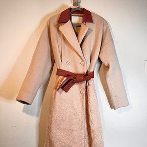 Drome shearling and lamb leather coat